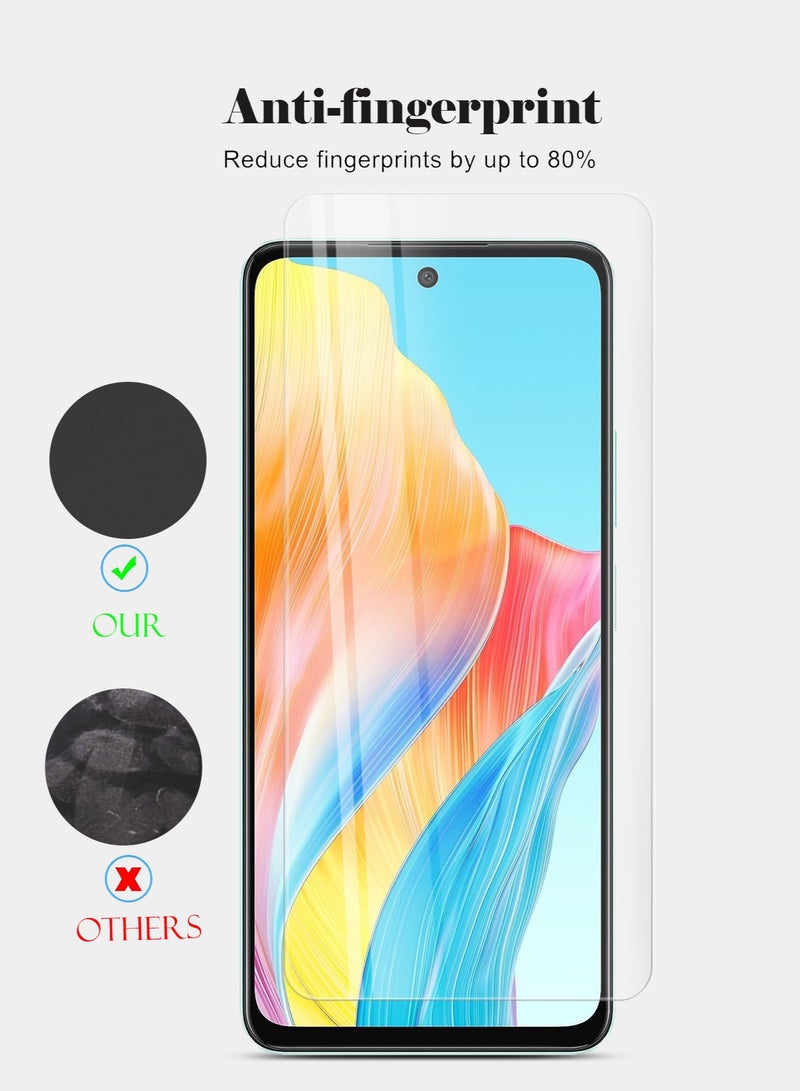 Techie HD Tempered Glass Screen Protector for Oppo A58 - Anti Reflection Anti Bubbles 9H Hardness 0.33 mm Rounded Edges Easy Installation - Image 2