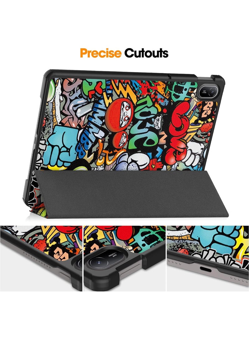 VKL Case Compatible with Huawei MatePad SE 11 inch 2024 Cute Pattern Hard PC Back Tablet Case With Auto Sleep Wake for MatePad SE 11'' Case (TY) - Image 4
