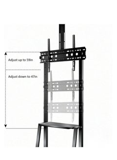 ELTRAZONE Mobile TV Stands Cart on Wheels for 42 to 86 Inch LED Flat/Curved TVs, TV Stand with Height Adjustable Shelves, Rolling Floor TV Cart, Holds Up to 220 lbs, Conference Commercial Home  - Image 2