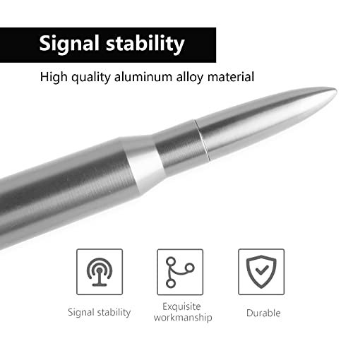 Ajxn 1 PC Car Truck Bullet Antenna, Radio Antenna Replacement, Fit for Chevy Silverado 1500 2500 3500 HD Avalanche GMC Sierra 1500 2500 3500 Denali Heavy Duty Pickup Trucks Accessories (Silver) - Image 3