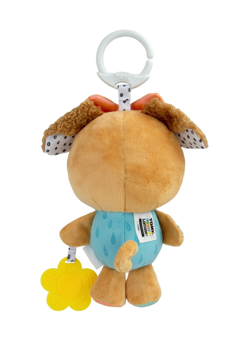 Lamaze Lovey the Pug Pram Toy: Engaging Clip-and-Go Sensory Toy for Babies, Multicolored Early Development Toy with Crinkle Ears and Chewy Teether, Ideal Baby Shower Gift for Ages 0-6 Months and Up - Image 2