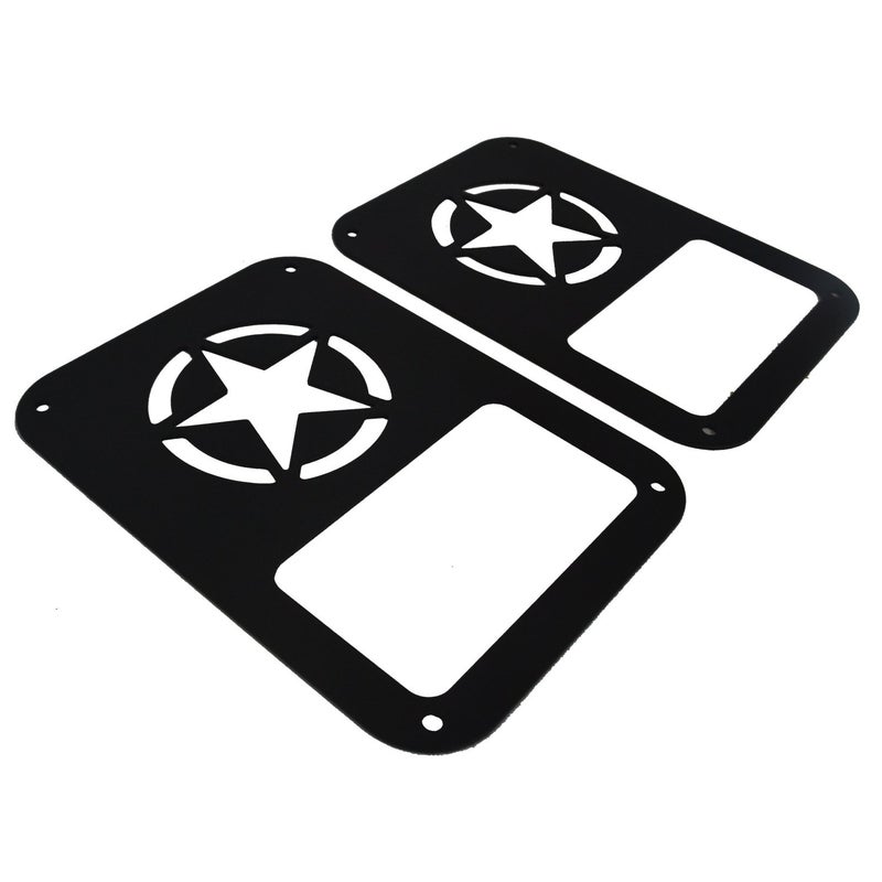 V8 GOD JK Star Tail Light Cover Tail Lamp Guard Cage Protector for Jeep JK Wrangler & Unlimited 2007-2018 - Pair - Image 5