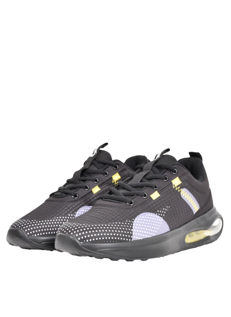 Freeze - Mens Black Lace Running Shoes - Image 1