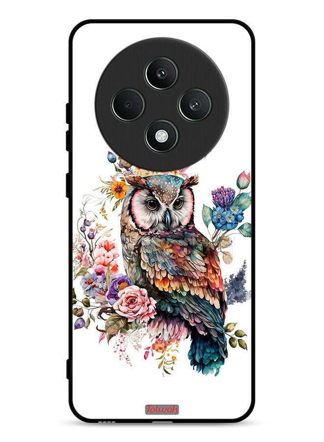 Tolwak Oppo Reno12 F 5G Protective Case Cover Owl Abstract Art - Image 1