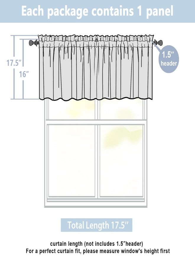 Lecloud Natural Valance 16 Inch Length, Airy Privacy Light Filtering Window Treatments Kitchen Curtains, Short Modern Drapes with Rod Pockets for Bathroom Cafe Basement, 60" W x 16" L 1 Panel - Image 2