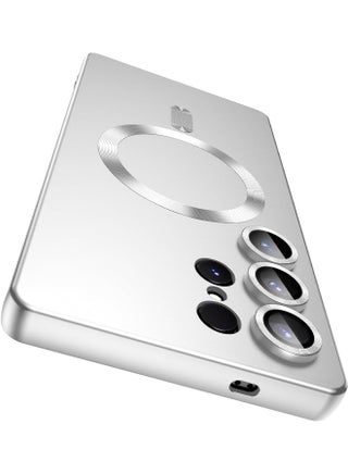 Samsung Galaxy S25 Ultra Case, [MagSafe Compatible][Built-in Camera Lens Protector][Light Slim] Soft Silicone Bumper Shockproof Matte Case Cover for Samsung S25 Ultra 5G 6.9 inch, Silver - pzsku/ZEA5B9D701BCCF528A77AZ/45/1751570578/3180a3bd-01ab-4e96-bd3c-73f2db803d30