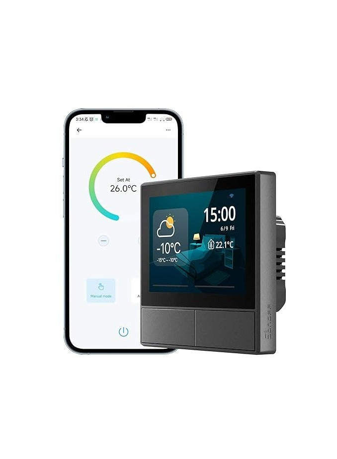 SONOFF Sonoff NSPanel-EU Wi-Fi 2 Gang Smart Scene Wall Switch, HMI Panel, Smart Temperature Control, 86 Type, Works with Alexa, Alice&Google Home, Black  - Image 1
