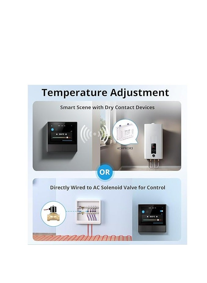 SONOFF Sonoff NSPanel-EU Wi-Fi 2 Gang Smart Scene Wall Switch, HMI Panel, Smart Temperature Control, 86 Type, Works with Alexa, Alice&Google Home, Black  - Image 4