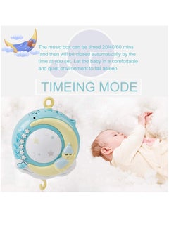 Mini Tudou Baby Musical Crib Mobile Toy with Lights Music Projector and Timing Function 360 Rotating Rattles Remote Control Infants Crib Hanging Rattle Toys Mobile Music Box for Newborn Baby Boys Girls  - Image 3