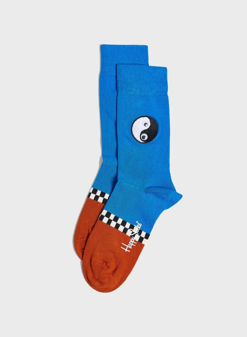Happy Socks Eye Yin Yang Crew Socks