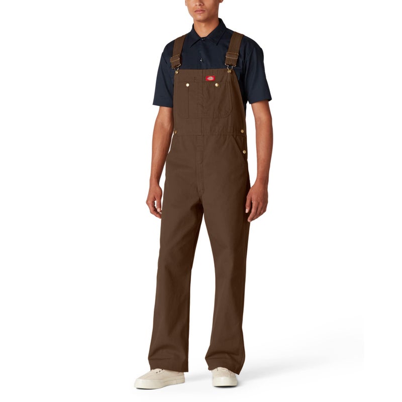 Dickies Mens Bib Overalls Rinsed Timber 34W x 34L US