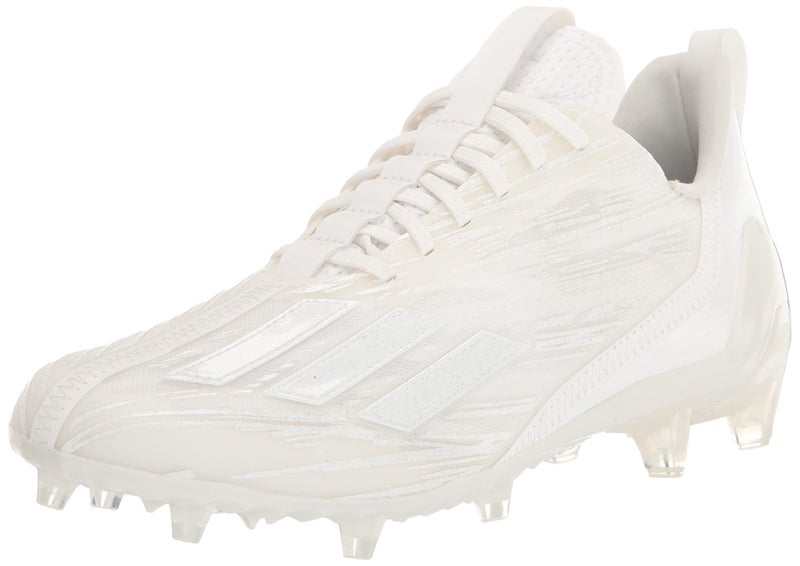 adidas Men's Adizero Football Shoe, White/White/White, 12 - Image 1