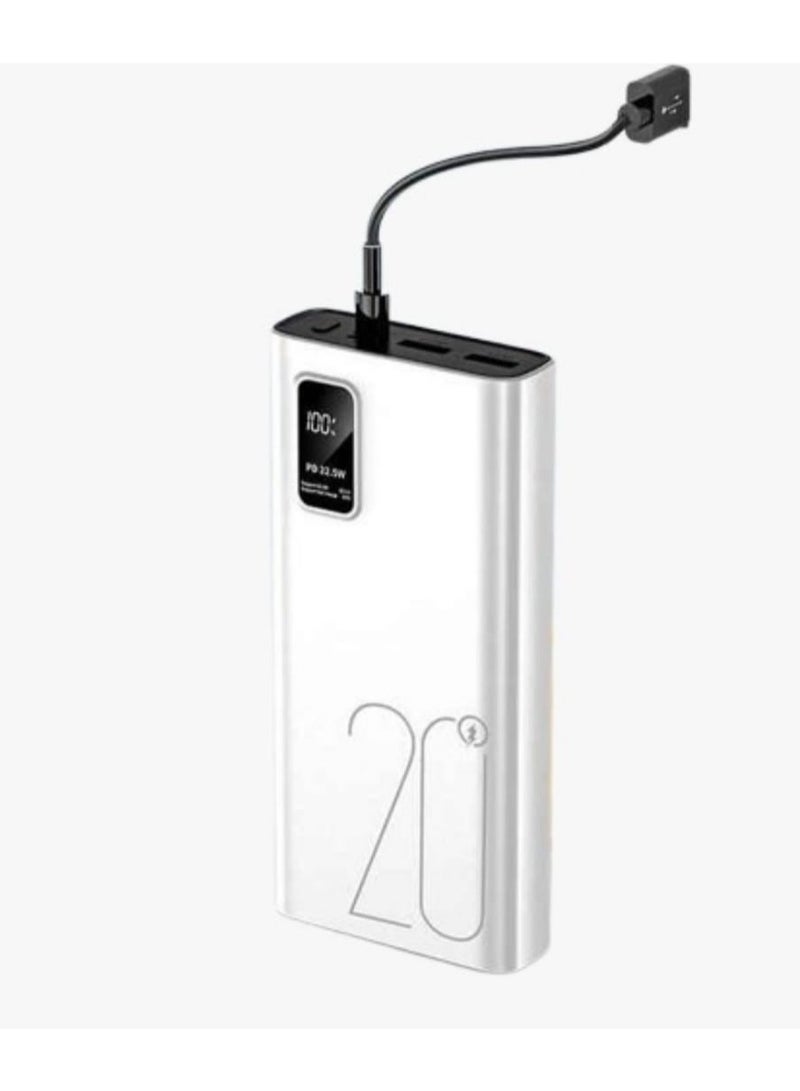 JNUOBI DY-10 20000mAh Power Bank with 22.5W Super Fast Charging, Digital Display, and Multi-Device Compatibility - Image 2