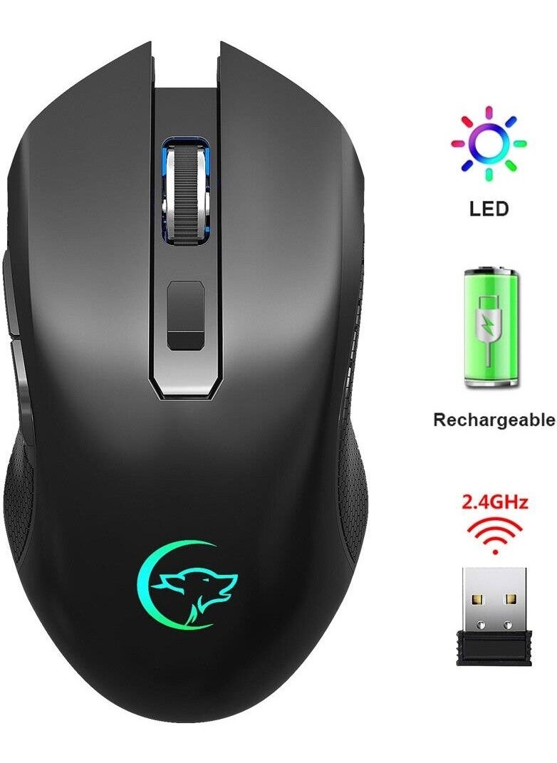 Valkyrie - 6-Button Rechargeable Silent 2400DPI Wireless Mouse - Image 1