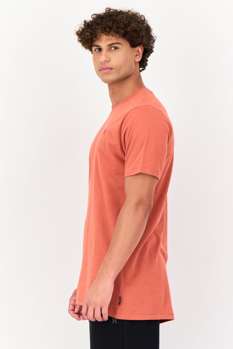 Hurley Men Sportswear Fit Short Sleeve Outdoor T-Shirt, Rust  - Image 2