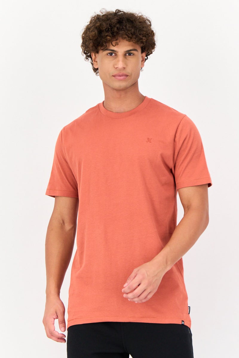 Hurley Men Sportswear Fit Short Sleeve Outdoor T-Shirt, Rust  - Image 1