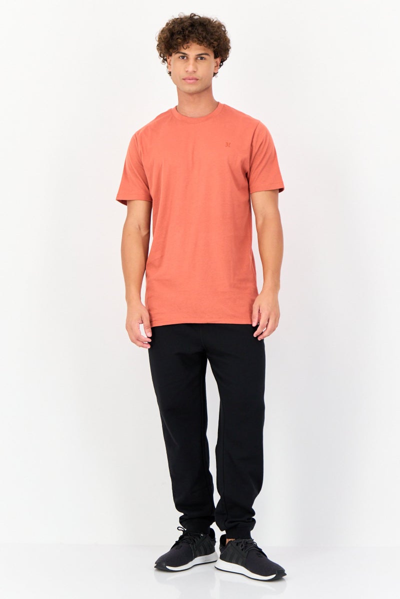 Hurley Men Sportswear Fit Short Sleeve Outdoor T-Shirt, Rust  - Image 4