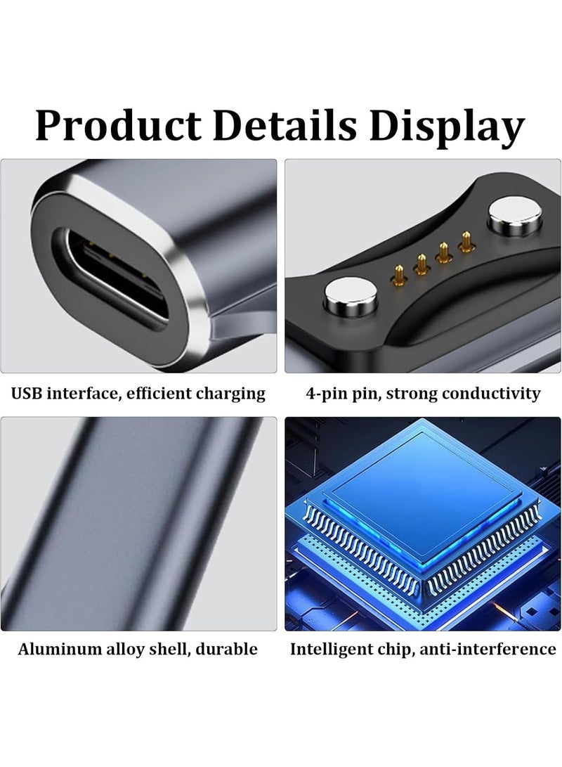 2 حزمة USB-C محول الشحن متوافق مع Polar Vantage M3 USB C إلى Polar Smartwatch شاحن متوافق مع Polar Vantage V3 Vantage M3 Ignite 3 Polar Grit X2 Pro Smartwatch - Image 4