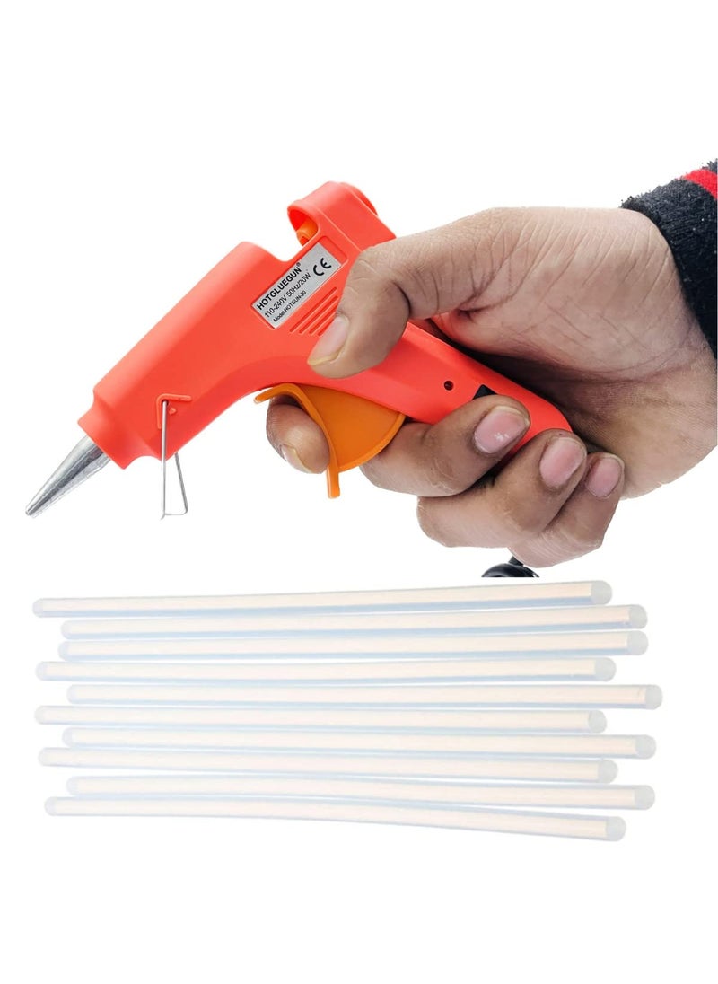 HOTGLUEGUN HOTGLUEGUN 20W 20 WATT 7MM HOT MELT Glue Gun with Free 10 Transparent Glue Sticks 2 Glitter Sparkle Tube Included  - Image 3