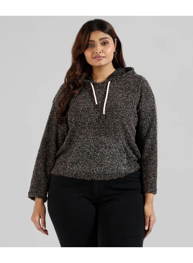 انستافاب بلس سويت شيرت نسائي بغطاء رأس سادة أنيق من إنستافاب بلس