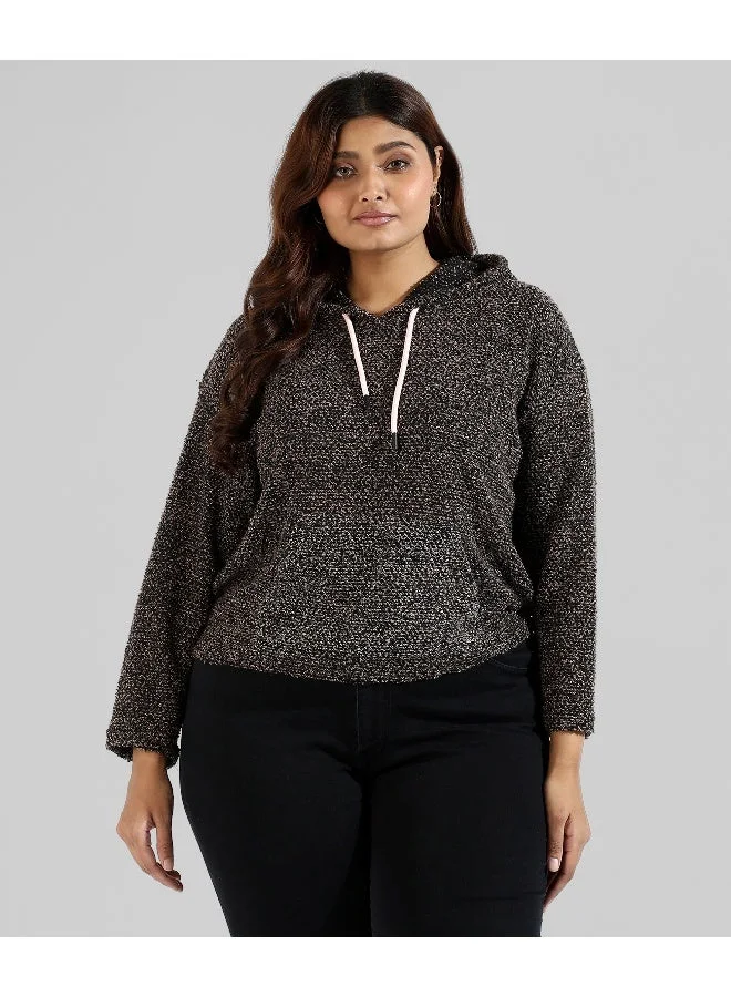 Instafab Plus Women Solid Stylish Hooded Sweatshirts