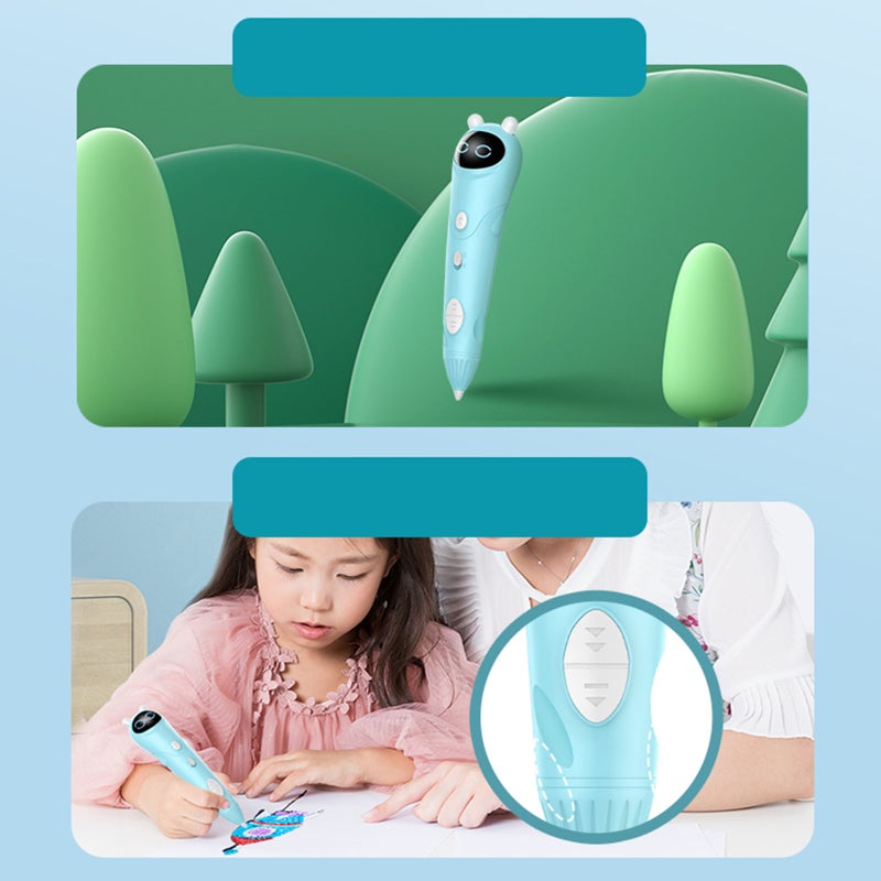 Super 3D PRINTING PEN - Includes 3D Pen, 1 Colors of PCl Filament Refill with Stencil Guide and User Manual - Image 4