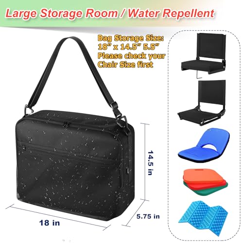 Cosmos Stadium Seat Carrying Bag Folding Bleacher Chair Storage Organizer Bag for Holding Foldable Stadium Seat Cushion Pad in Baseball Football Soccer Sports Match & Camping Beach Hiking Trip - Image 4