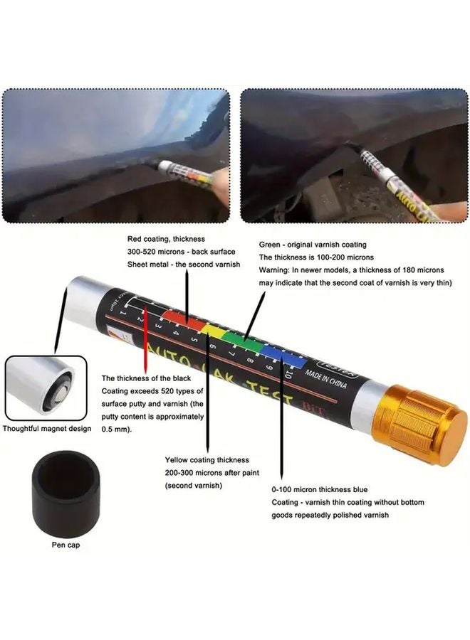 Bubble Box Car Paint Thickness Gauge 0 520 Microns Magnetic Suction Coating Meter - Image 5
