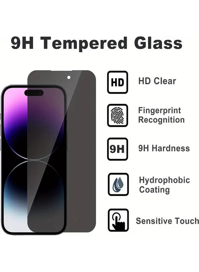 2 Pack Privacy Anti Spy Tempered Glass Screen Protector For iPhone 17 Pro Max Black - Image 3