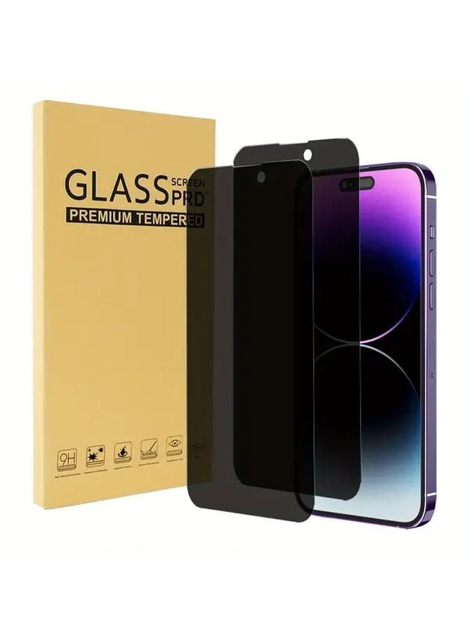 2 Pack Privacy Anti Spy Tempered Glass Screen Protector For iPhone 17 Pro Max Black - Image 2