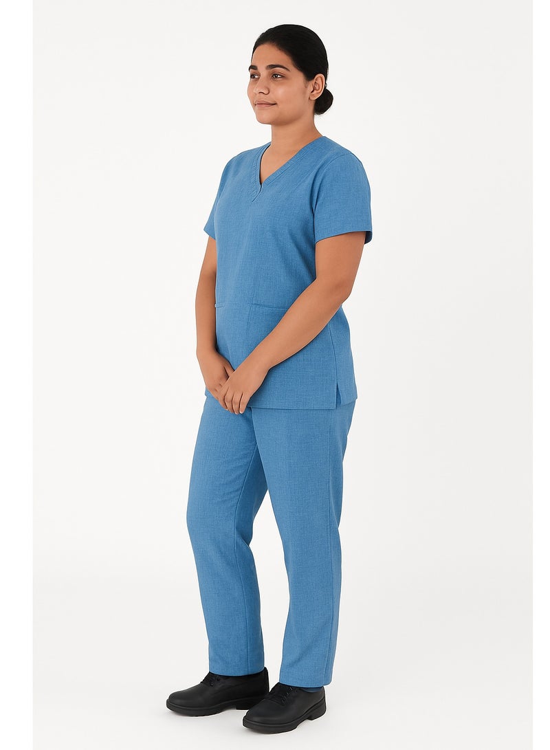 رناز يونيفورم زي طبي سكربز للجنسين من بلوزات وسراويل طقم بدلة تمريض ملابس موحدة - Image 2