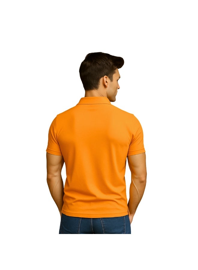 برينت شوب فور مي تي شيرت بولو جولف رجالي بقصّة عادية وأكمام قصيرة من القطن الخالص، 220 جرام لكل متر مربع، ألوان أساسية - Image 5