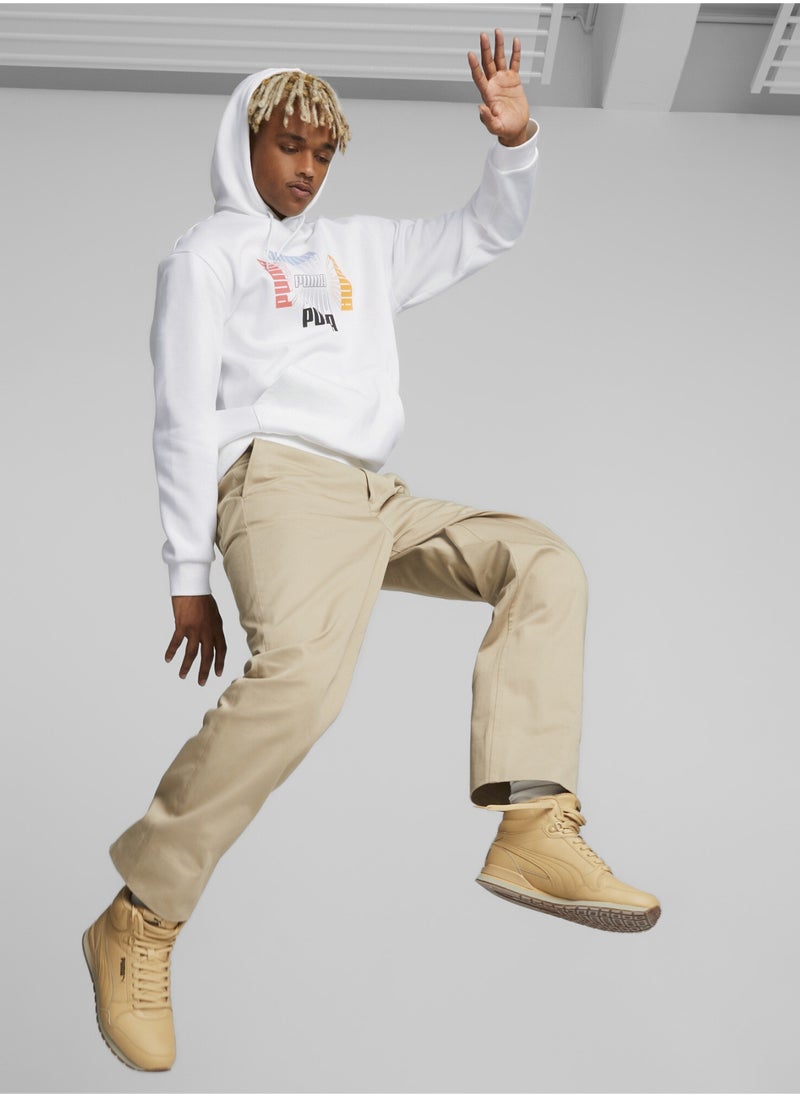 PUMA - Logo Repeat Mens Printed Hoodie - Image 1