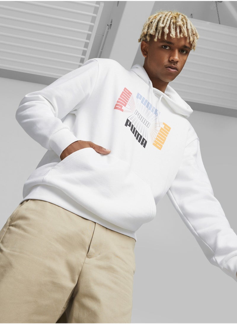 PUMA - Logo Repeat Mens Printed Hoodie - Image 1