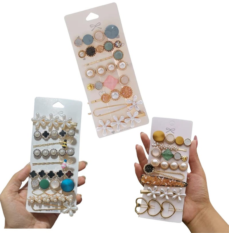 Tresneria® Korean Style Hair Clips Cute Bee Hair Clips Heart Clips - 26 PCS - Image 1