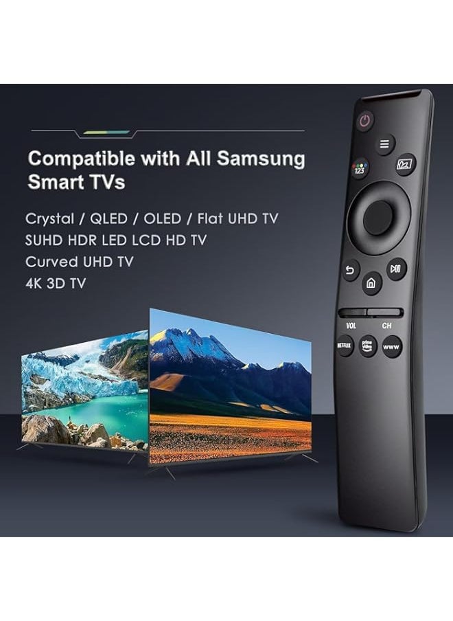Universal Voice Remote Control Compatible with TV Remote All LED QLED UHD SUHD HDR LCD HDTV 4K 3D Curved Smart TVs, with Shortcut Buttons for Netflix,(Prime Video)