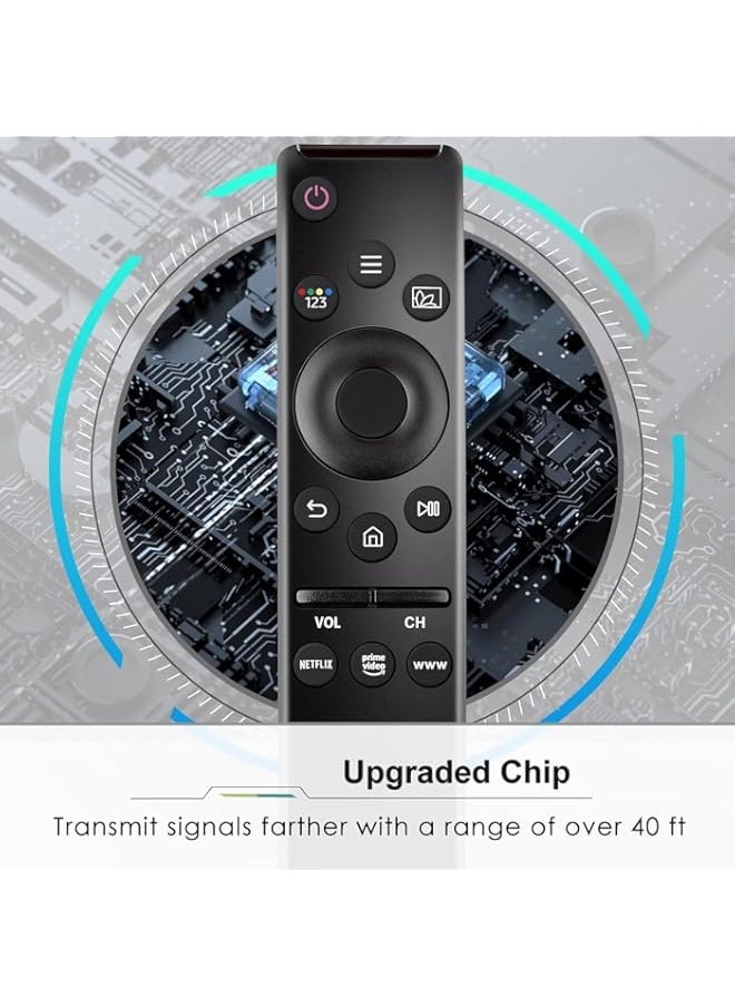 Universal Voice Remote Control Compatible with TV Remote All LED QLED UHD SUHD HDR LCD HDTV 4K 3D Curved Smart TVs, with Shortcut Buttons for Netflix,(Prime Video)