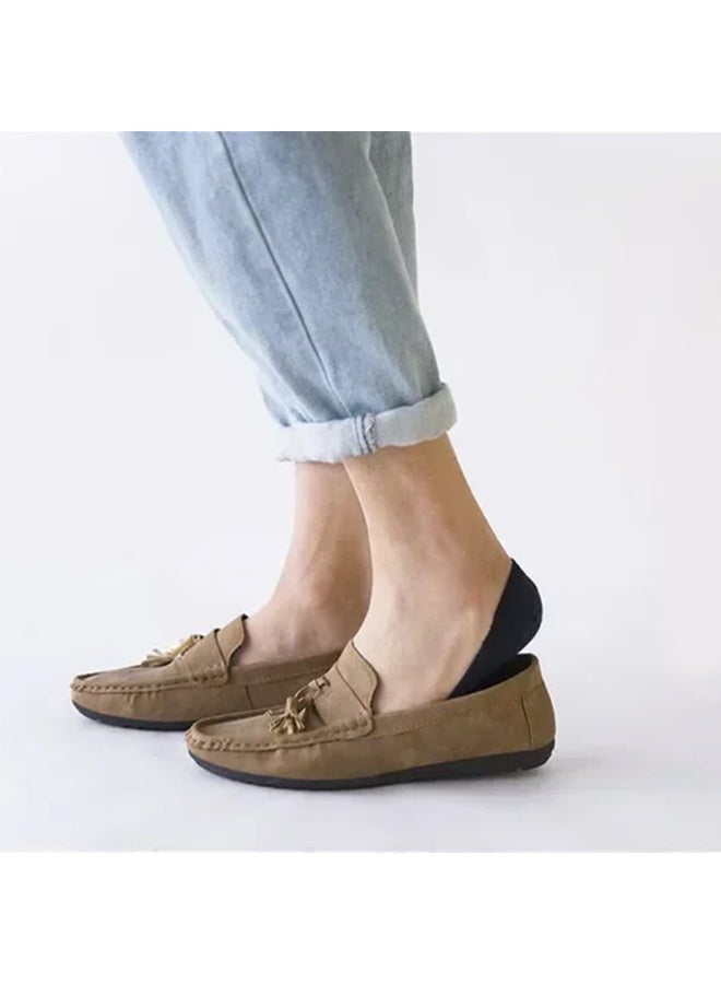 5 Pairs Men Invisible No-Show Socks Casual Non Slip Short Boat Low-Cut Socks in Solid Color - Image 4