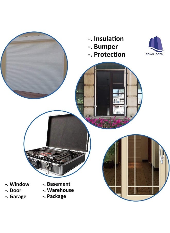Royal Apex Single Sided Foam Tape Multi-Surface Black Adhesive Weatherstrip Foam Tape Seal Insulation Tape Window Insulation Weather Stripping For Doors, Waterproof, Dustproof, Soundproof (1 Inch)  - Image 4