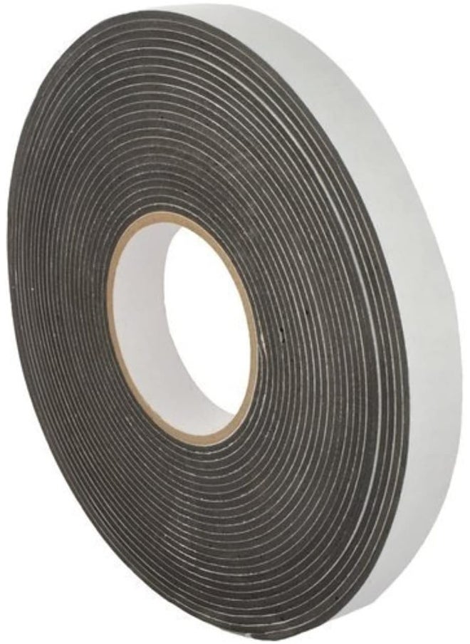 Royal Apex Single Sided Foam Tape Multi-Surface Black Adhesive Weatherstrip Foam Tape Seal Insulation Tape Window Insulation Weather Stripping For Doors, Waterproof, Dustproof, Soundproof (1 Inch)  - Image 1
