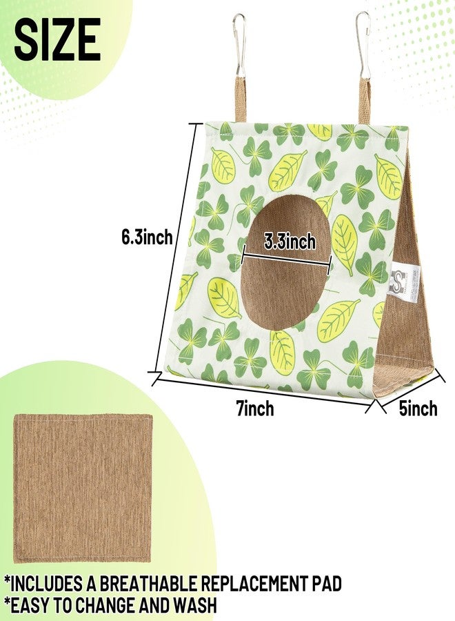 HASSLICKIT Bird Hut Parrot Bed Hanging Hammock Tent, Summer Breathable Bird Nest Snuggle Hut for Budgerigar, Parakeet, Conure, Cockatiel, Mynah, Love Birds, Finches (Yellow, M) - Image 3