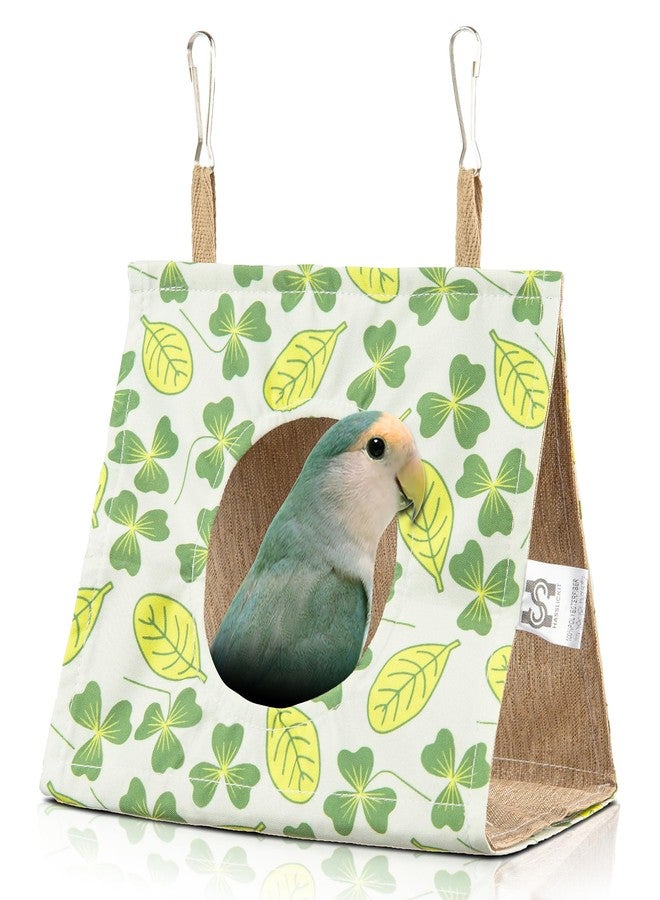 HASSLICKIT Bird Hut Parrot Bed Hanging Hammock Tent, Summer Breathable Bird Nest Snuggle Hut for Budgerigar, Parakeet, Conure, Cockatiel, Mynah, Love Birds, Finches (Yellow, M) - Image 1