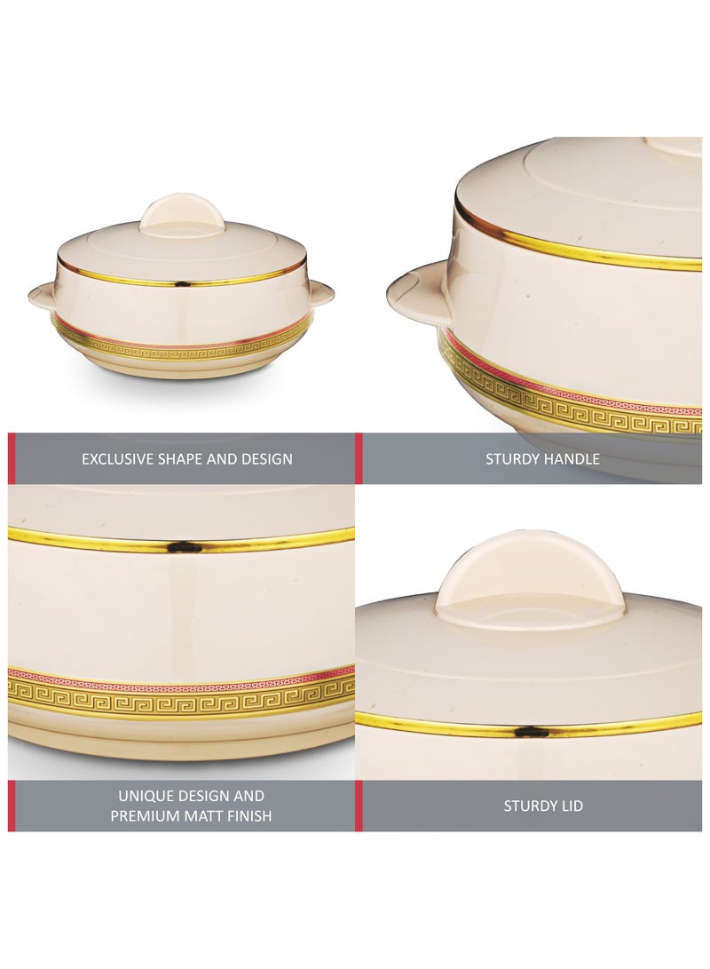 Asian Champion Stainless Steel Insulated Casserole with Steel Lid  - 8000ML Beige  - Image 2