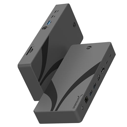 SABRENT Thunderbolt 4 Docking Station, TB4 Ports, 8K/4K, USB4 & TB3 Compatible, DP 1.4, HDMI 2.1, USB-C/USB-A Ports, Gigabit Ethernet, Audio Jack, SD/TF Card Reader, Windows/macOS/Linux (DS-T4MF) - Image 1