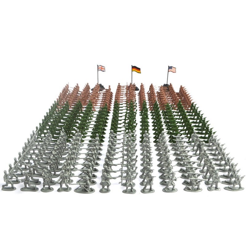 RAINBOW TOYFROG Army Men Action Figure Set 300 pcs Toy Soldiers Military Playset Classic Army Men Action Figures for Kids Durable Army Toys for Imaginative Play ww2 Action Figures - Image 2