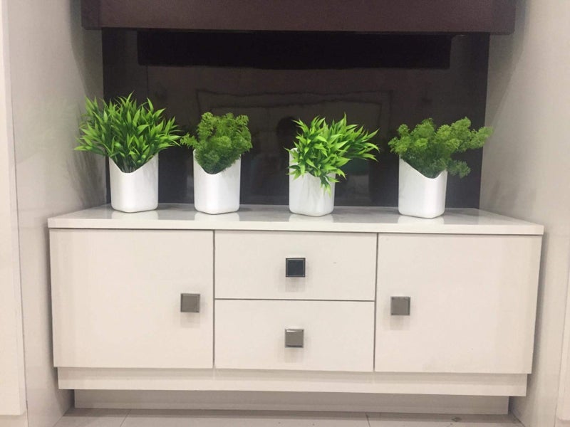 TechHark Wall Hanging Flower Pots For Home And Garden Decoration - Front H- 4", Back H- 6.5", Side Width- 5.5", Back W- 5" (Pack Of 24), White - Image 4