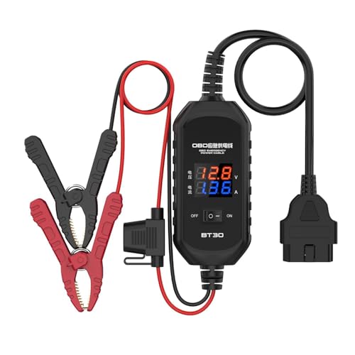 LUTIFIX OBD2 Car Memory Saver Cable, with 3A Fuse & 2 Alligator Clips OBD II Vehicle ECU Emergency Power Supply Cable, Over-Current, Over-Voltage, Polarity Reverse Protection - Image 1