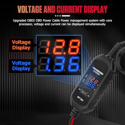 LUTIFIX OBD2 Car Memory Saver Cable, with 3A Fuse & 2 Alligator Clips OBD II Vehicle ECU Emergency Power Supply Cable, Over-Current, Over-Voltage, Polarity Reverse Protection - Image 2