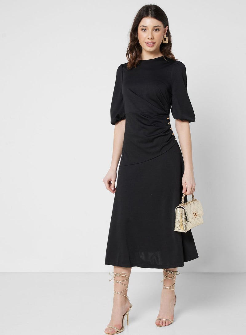 ELLA Ruched Detail Dress  - Image 1