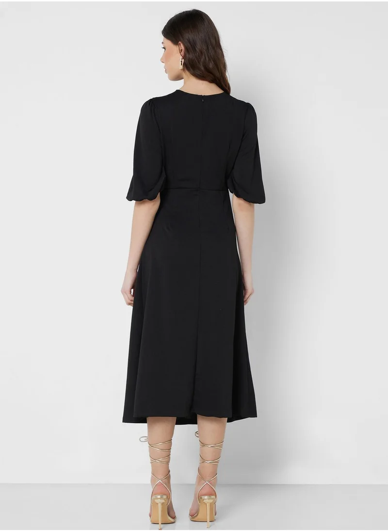 ELLA Ruched Detail Dress